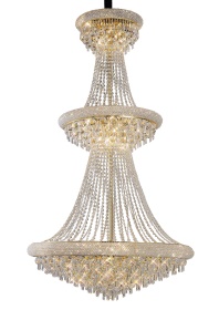 IL32114  Alexandra Crystal Chandelier 29 Light (Requires Construction/Connection) (63.4kg) Gold